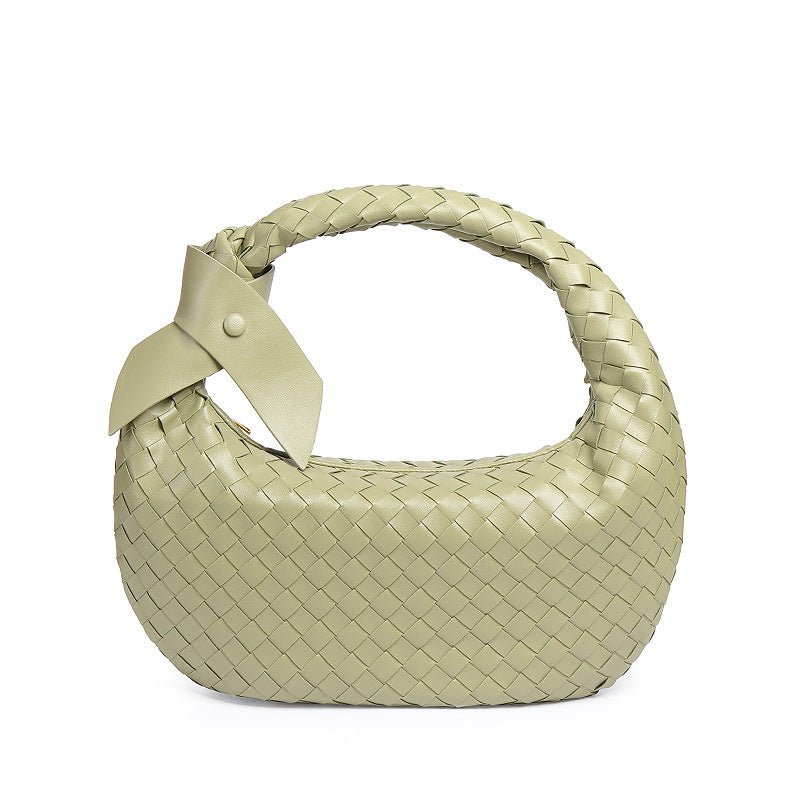 MAC168 Simple And Sstylish Woven Leather Handbag(No bow) - Mariam's Collection