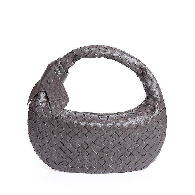 MAC168 Simple And Sstylish Woven Leather Handbag(No bow) - Mariam's Collection