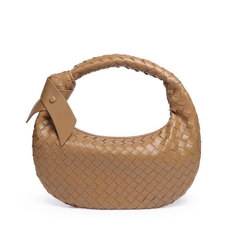 MAC168 Simple And Sstylish Woven Leather Handbag(No bow) - Mariam's Collection