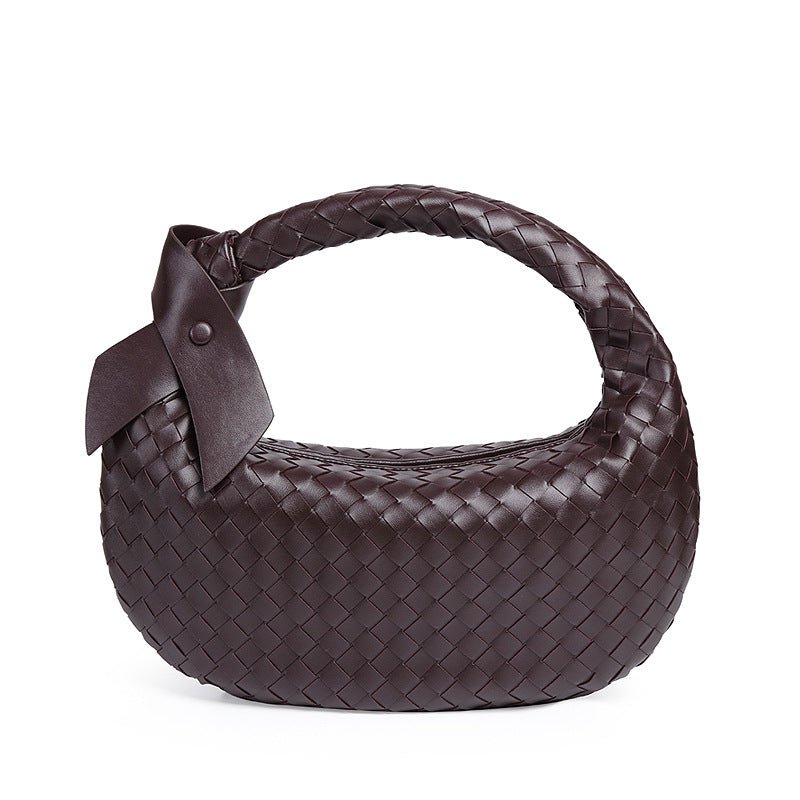 MAC168 Simple And Sstylish Woven Leather Handbag(No bow) - Mariam's Collection