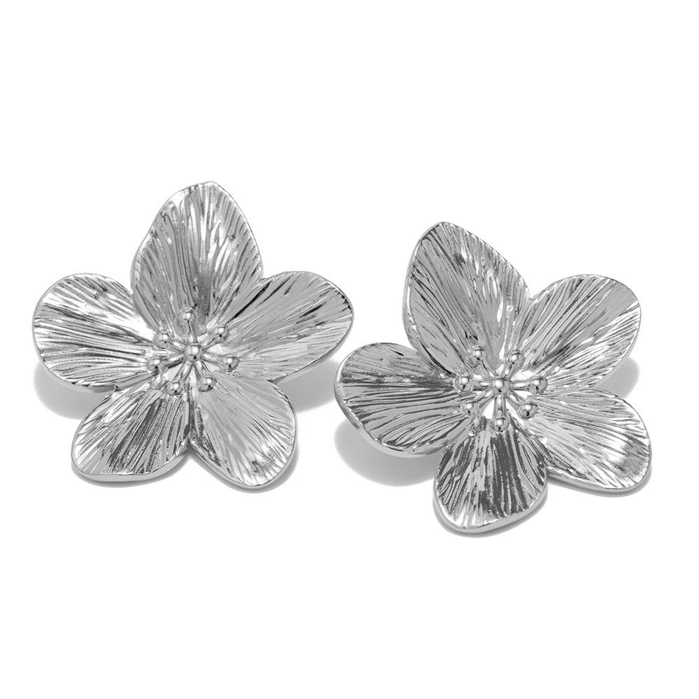 MAC170 Retro Simple Alloy Flower Stud Earrings - Mariam's Collection