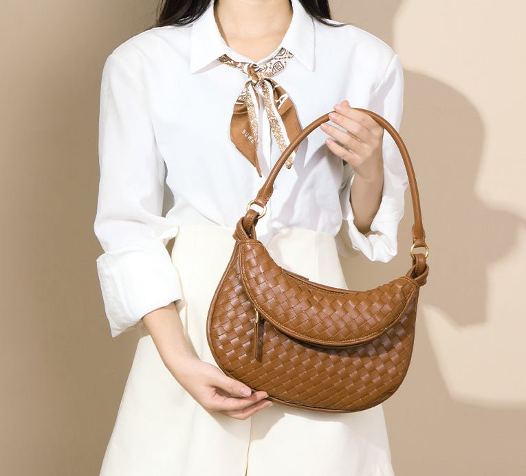 MAC177 Fashionable And Versatile Retro Woven High - end Shoulder Armpit Bag - Mariam's Collection