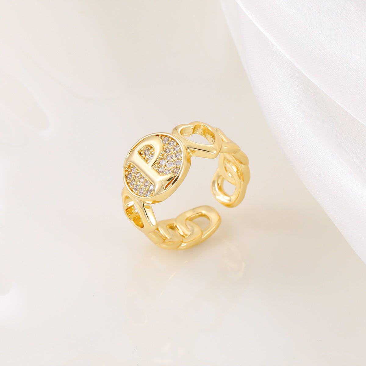Love K Initial Ring Gold K Design Ring Kanak Jewels Valentine Gift