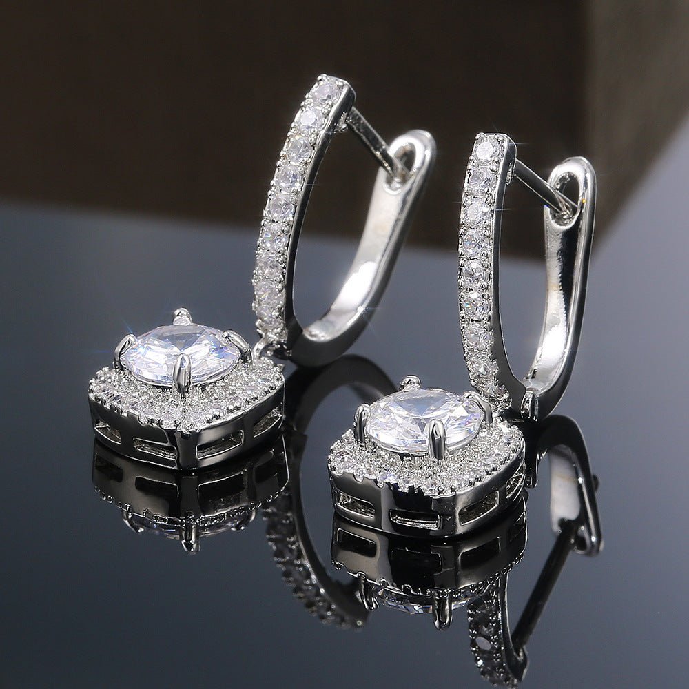 MAC191 Micropaved Zirconia Versatile Earrings - Mariam's Collection