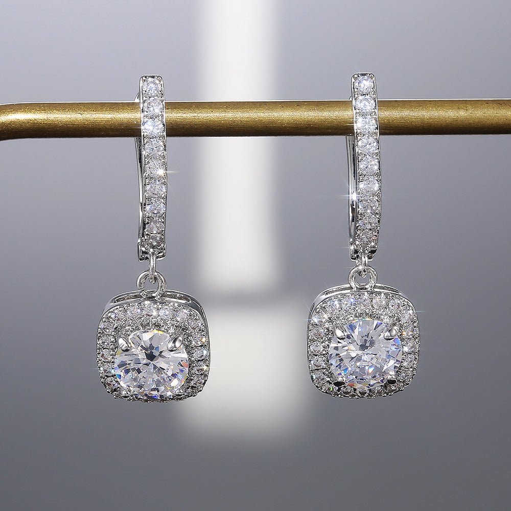 MAC191 Micropaved Zirconia Versatile Earrings - Mariam's Collection