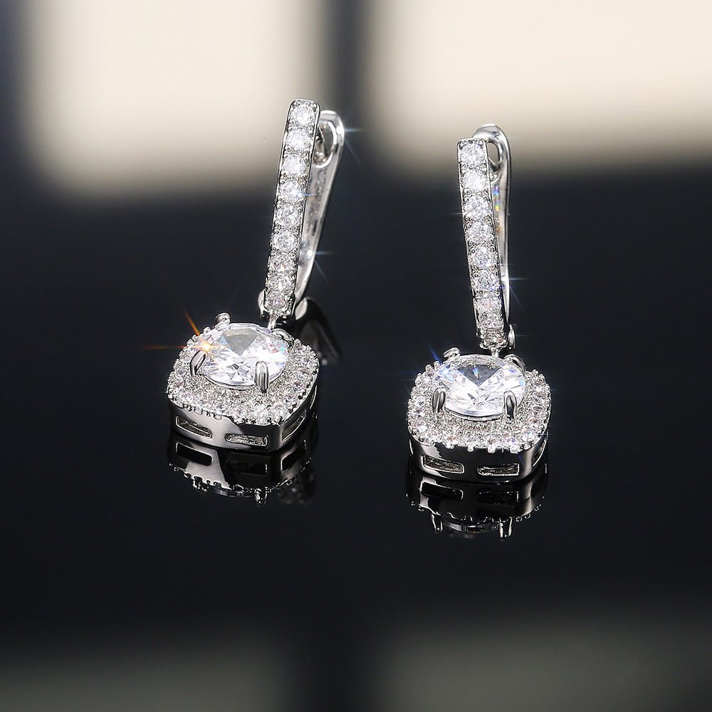 MAC191 Micropaved Zirconia Versatile Earrings - Mariam's Collection