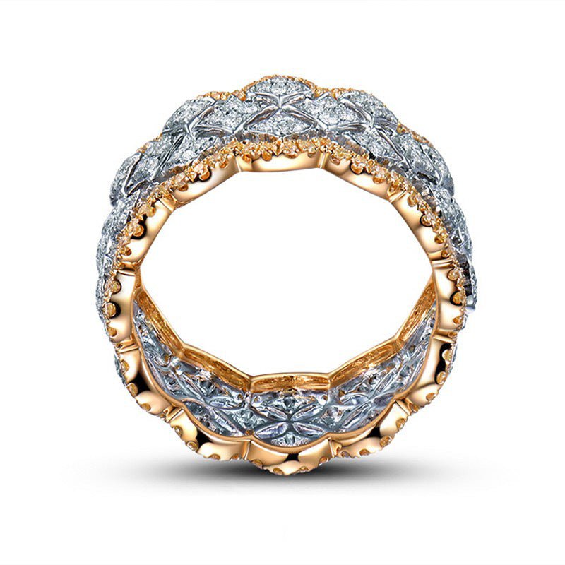 MAC194 Palace Style Dazzling Star Lace Honeycomb Ring - Mariam's Collection