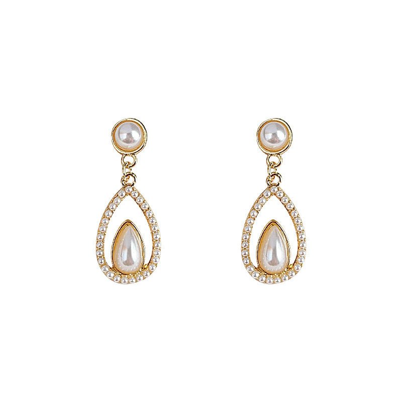 MAC200 Palace style drop - shaped pearl earrings - Mariam's Collection