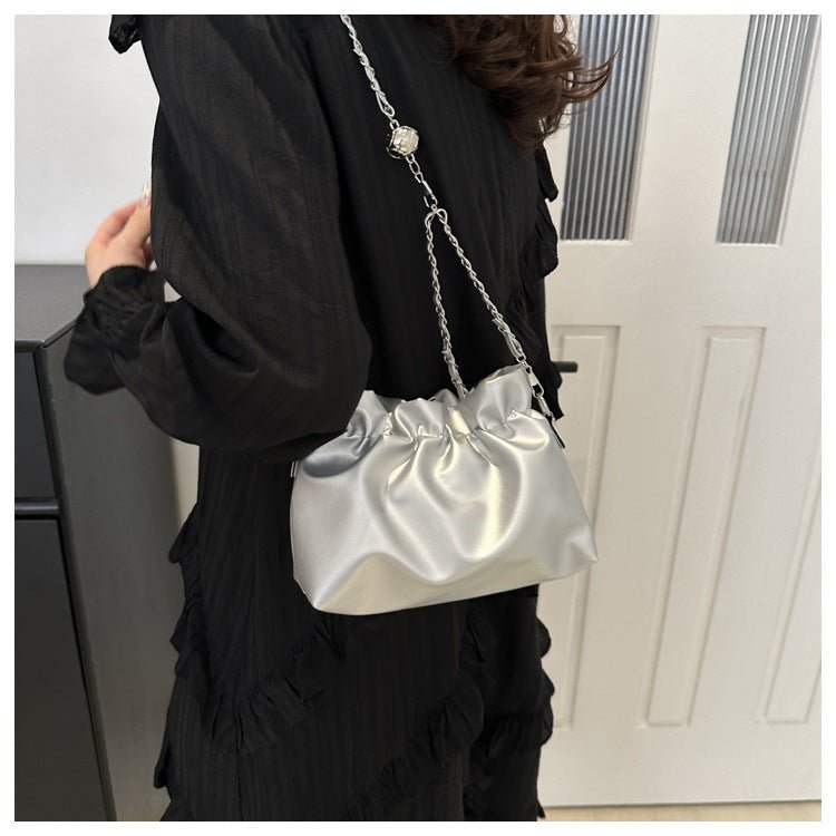 MAC201 Versatile Chain Shoulder Crossbody Pleated Cloud Bag - Mariam's Collection