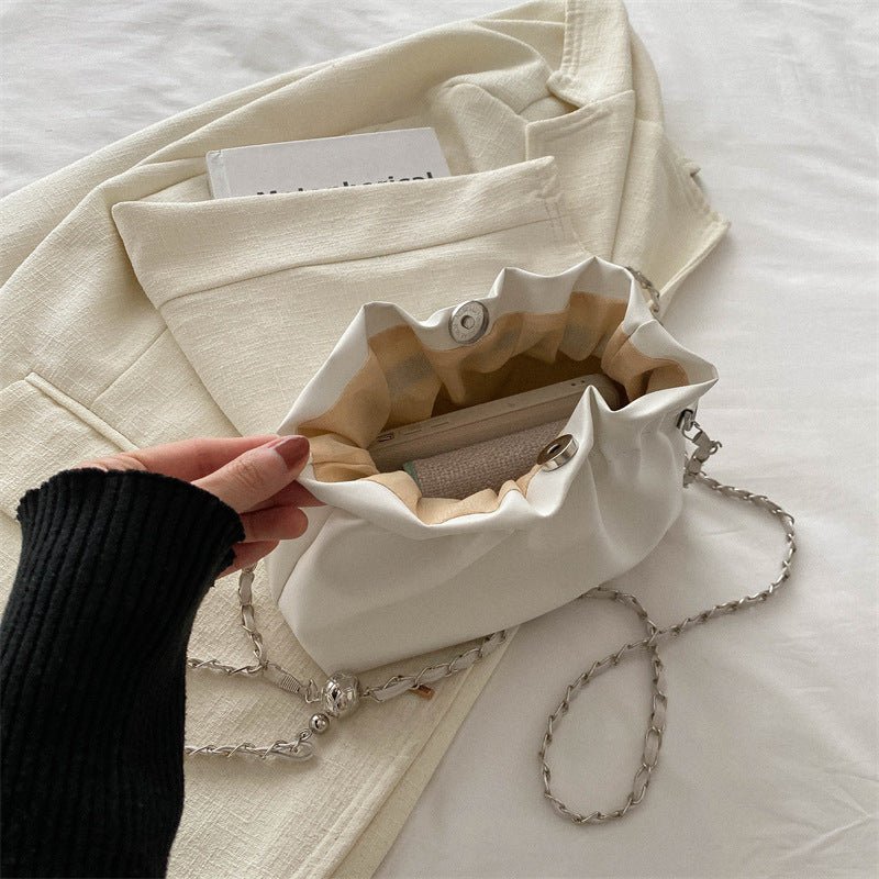 Versatile Chain Shoulder Crossbody Pleated Cloud Bag(MAC201