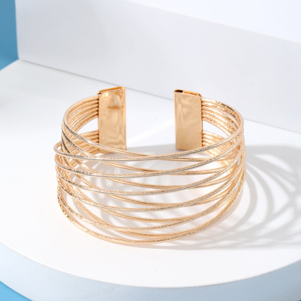 MAC210 Minimalist Multi - layered Hollow Opening Geometric Bracelet - Mariam's Collection