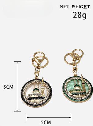 MAC214 Gold Plated Rhinestone Keychain - Mariam's Collection