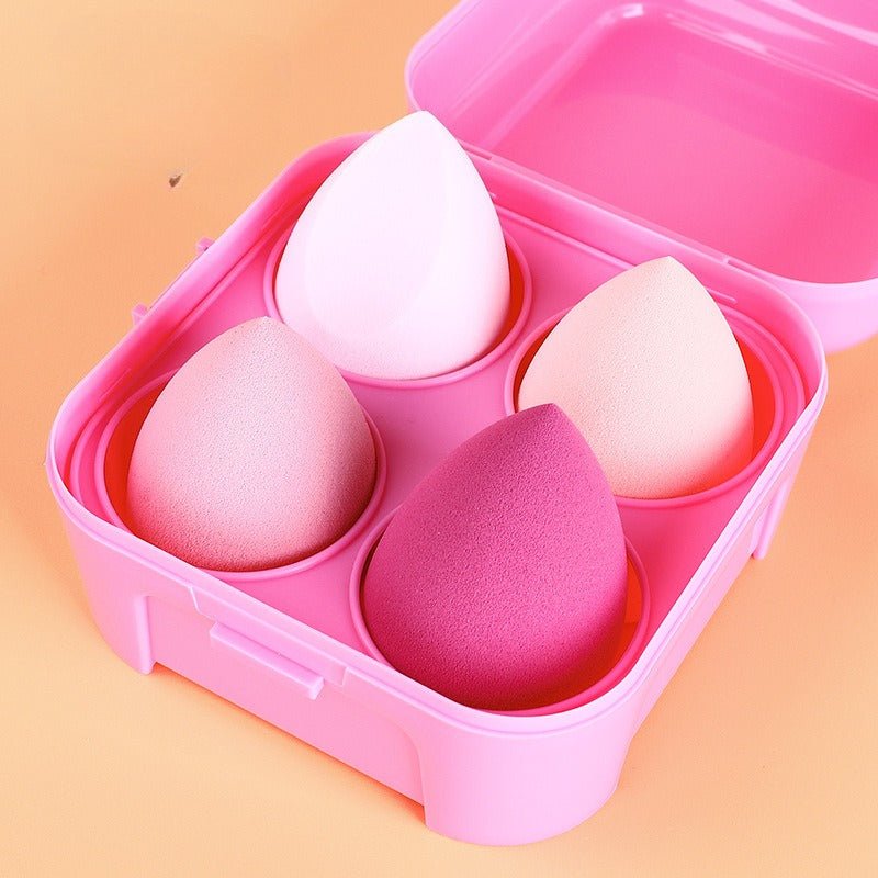 Makeup Sponge Set with Storage Case – 4/8 - Piece Blender Kit for Foundation & Concealer (MMU039) - Mariam's Collection