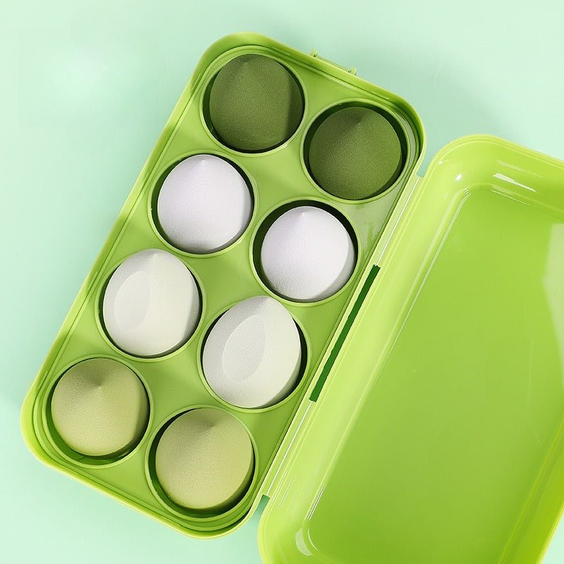 Makeup Sponge Set with Storage Case – 4/8 - Piece Blender Kit for Foundation & Concealer (MMU039) - Mariam's Collection