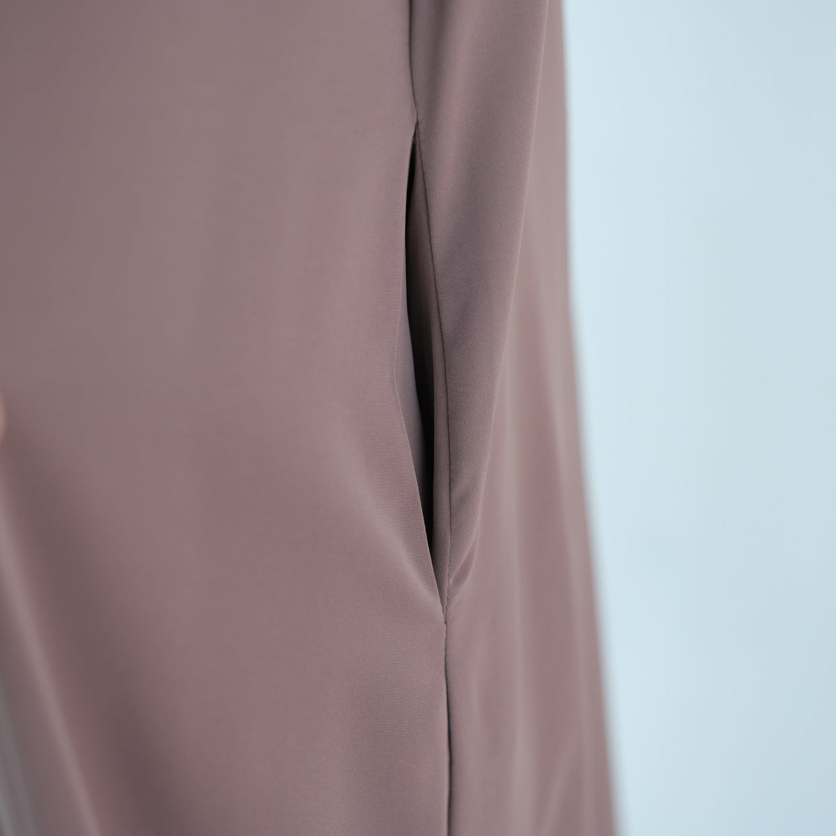 Mandarin-Collar Nida Inner Maxi Dress | Sleeveless Belted Layering Dress(MS569) - Mariam's Collection