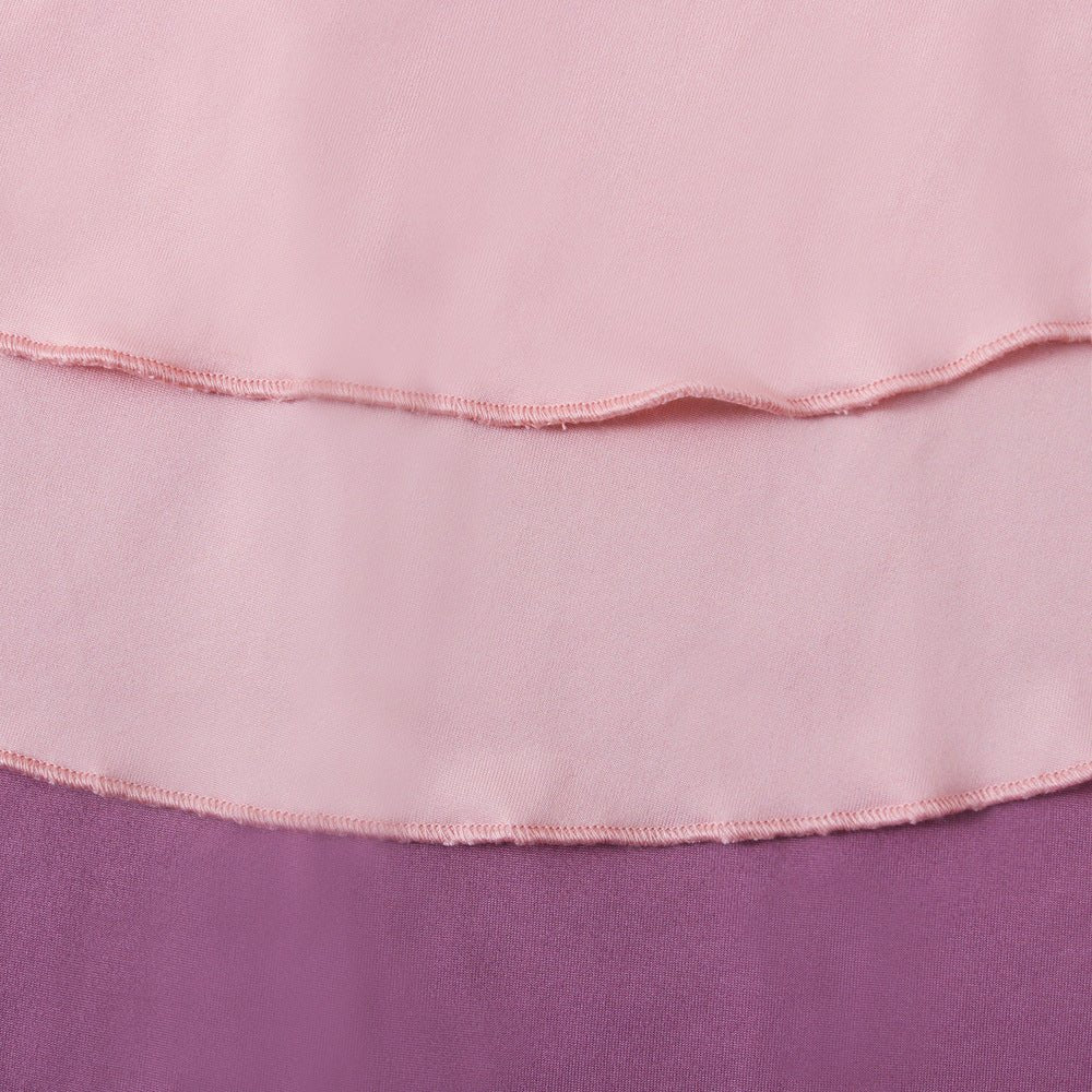 Matching Color Ruffle Abaya 2 - Piece Set Kid Abaya(MKG011) - Mariam's Collection