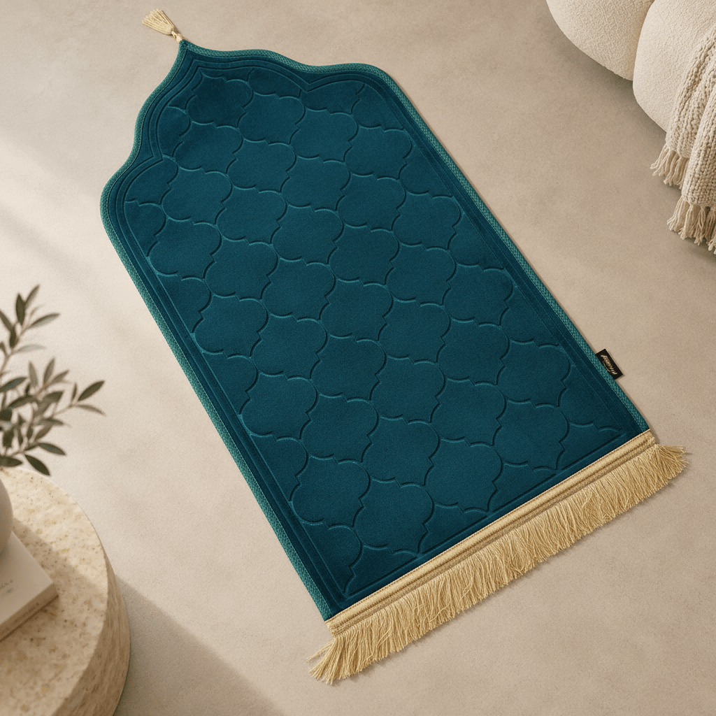 Alternative embossed pattern variation of flannel prayer mat