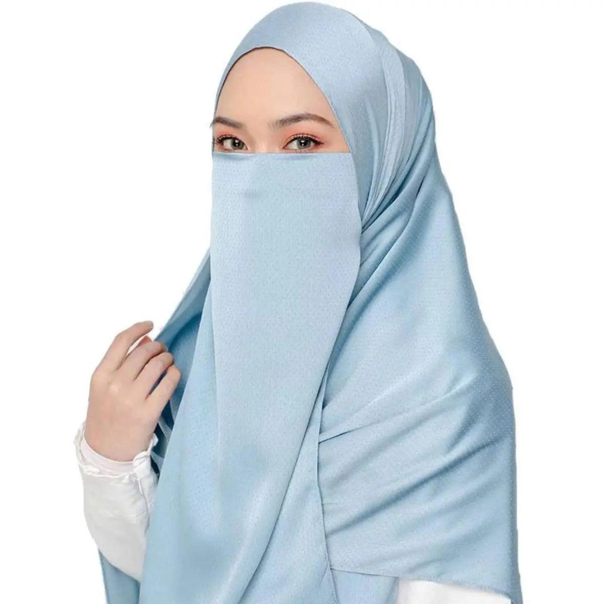 MH013 Textured Satin Star Hijab - Mariam's Collection