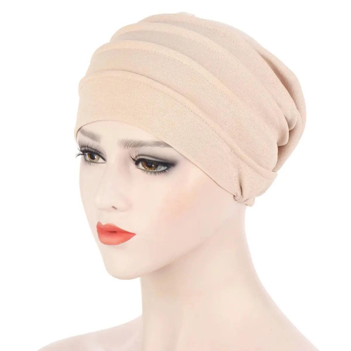 MH031 Solid Color Slub Cotton Undercap Hijab - Mariam's Collection