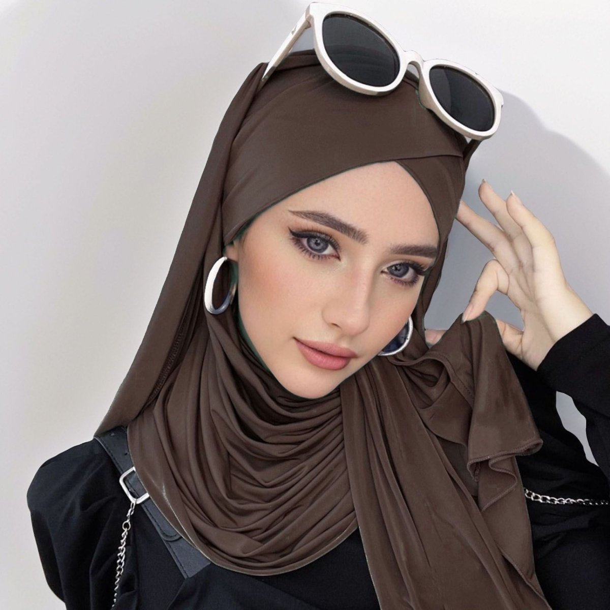 MH059 Solid Color Single Layer Cross Stretch Hijab - Mariam's Collection
