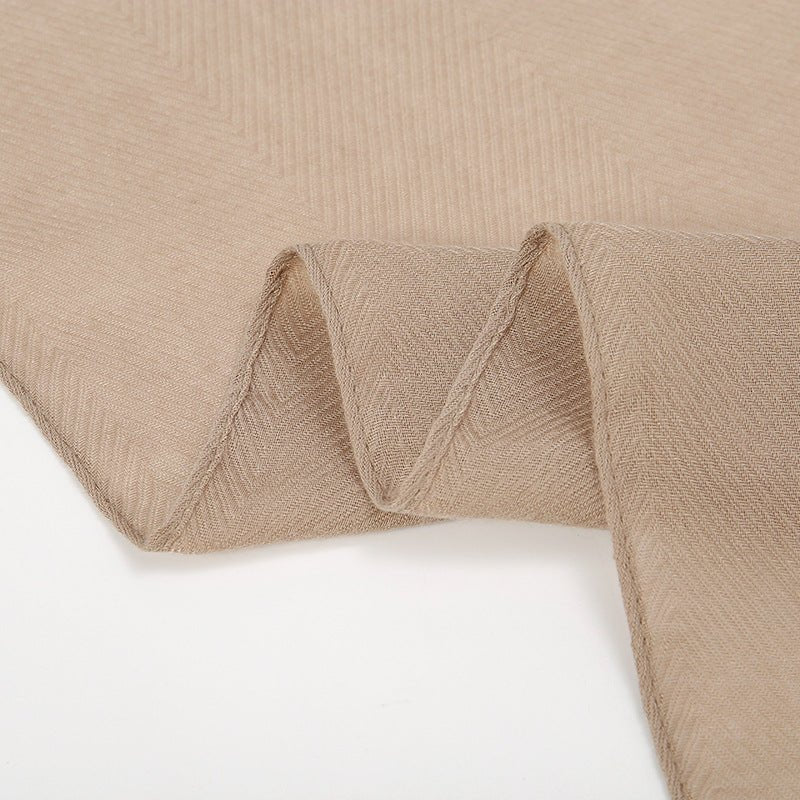 MH064 Breathable Cotton And Linen Herringbone Hijab - Mariam's Collection