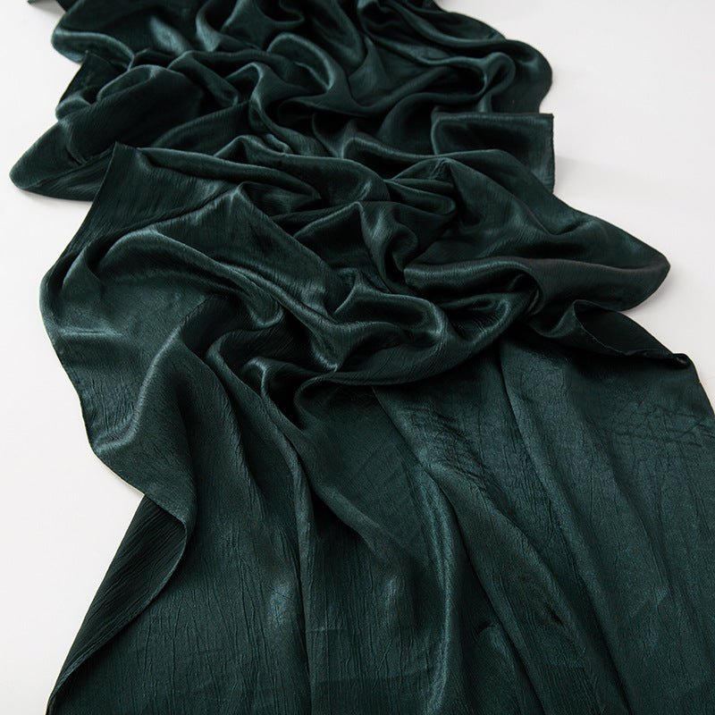 MH065 Bark Wrinkled Glossy Satin Imitation Silk - Mariam's Collection