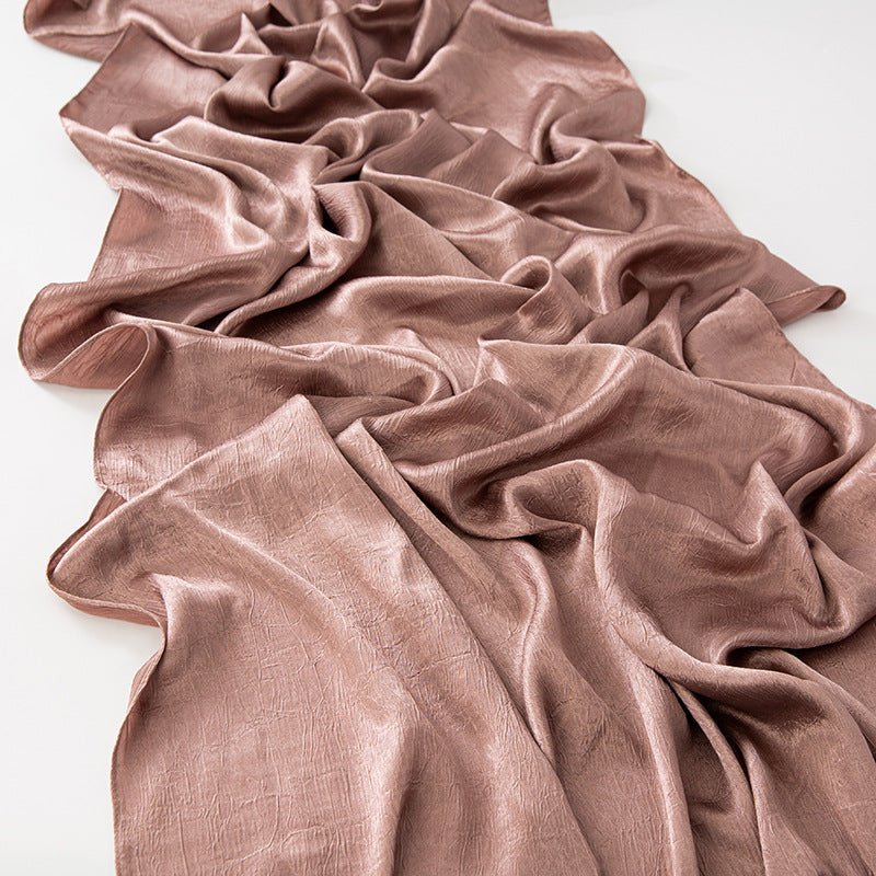 MH065 Bark Wrinkled Glossy Satin Imitation Silk - Mariam's Collection