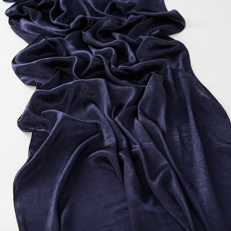 MH065 Bark Wrinkled Glossy Satin Imitation Silk - Mariam's Collection