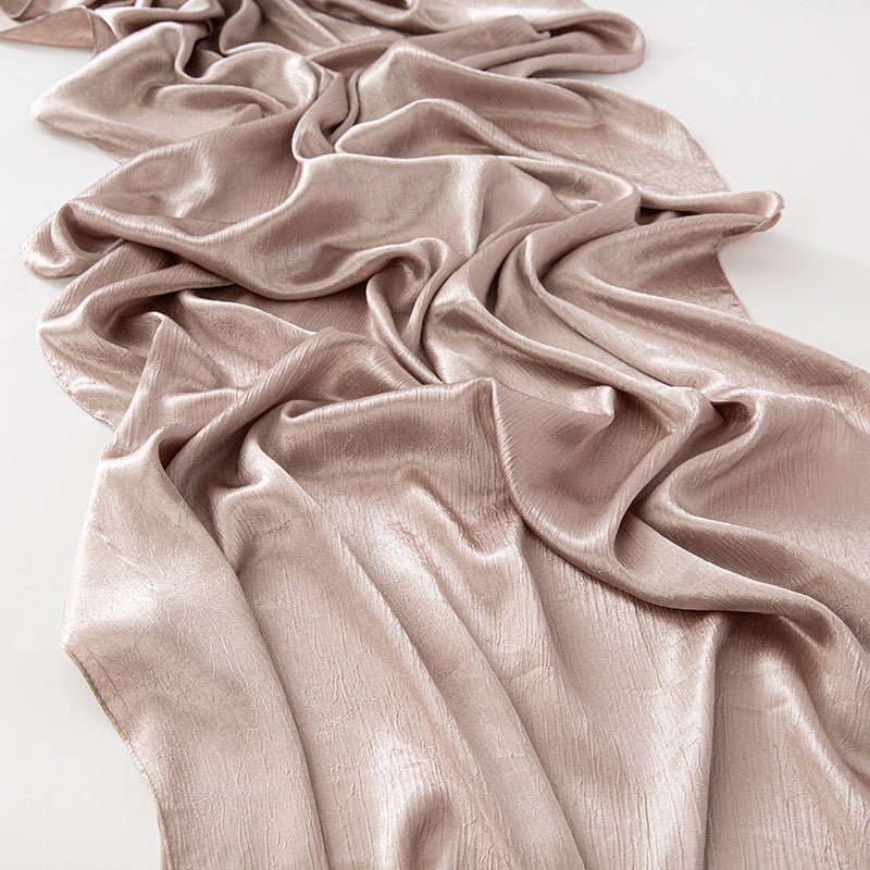 MH065 Bark Wrinkled Glossy Satin Imitation Silk - Mariam's Collection