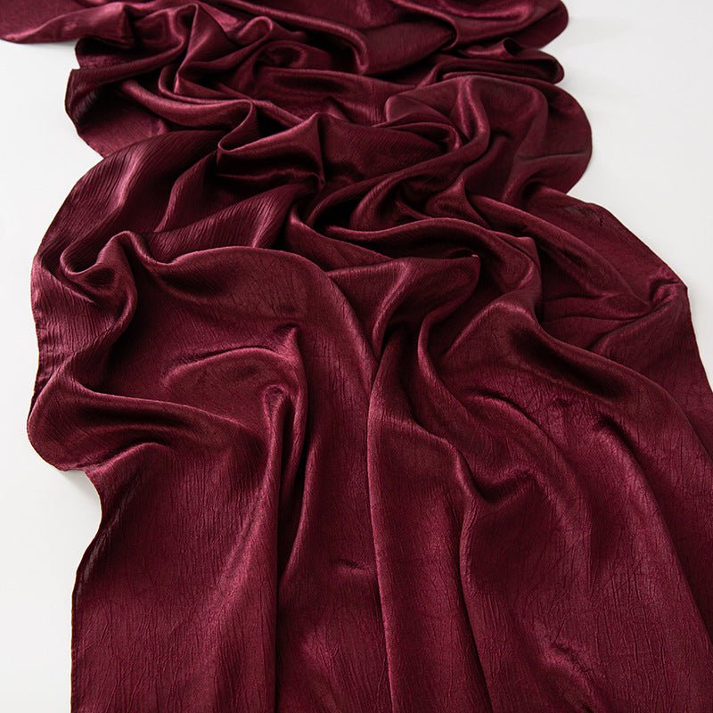 MH065 Bark Wrinkled Glossy Satin Imitation Silk - Mariam's Collection