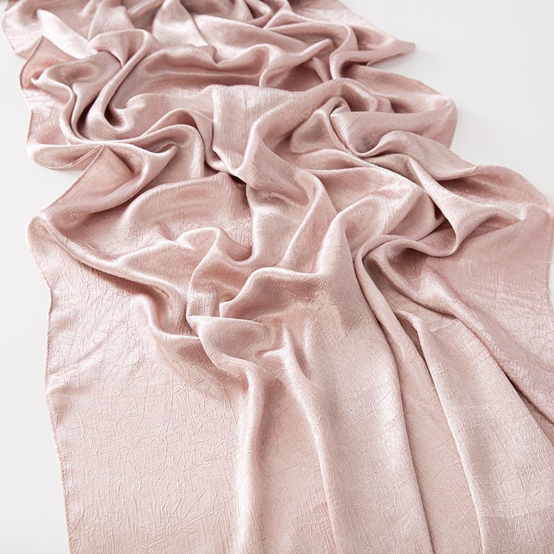 MH065 Bark Wrinkled Glossy Satin Imitation Silk - Mariam's Collection