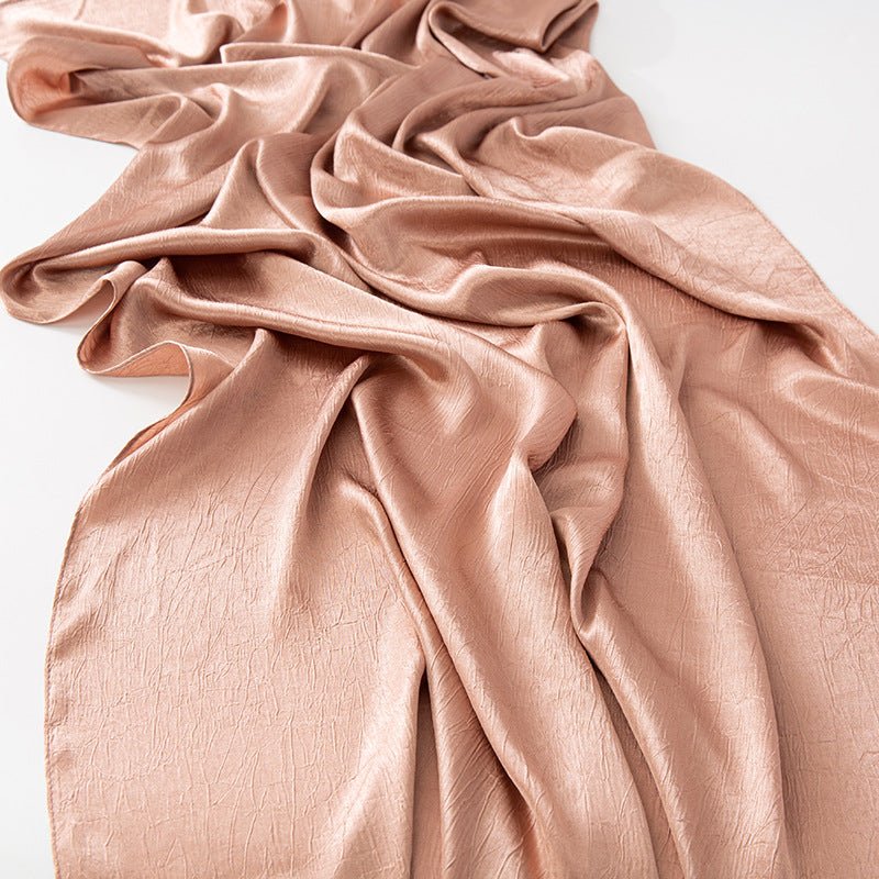 MH065 Bark Wrinkled Glossy Satin Imitation Silk - Mariam's Collection