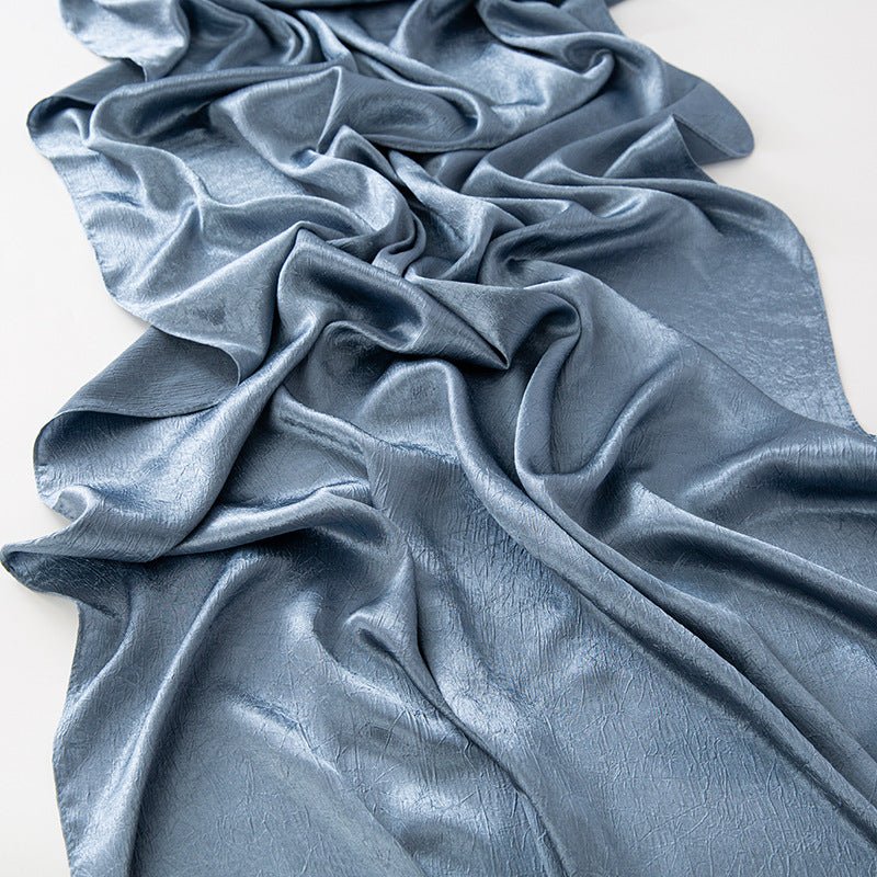 MH065 Bark Wrinkled Glossy Satin Imitation Silk - Mariam's Collection