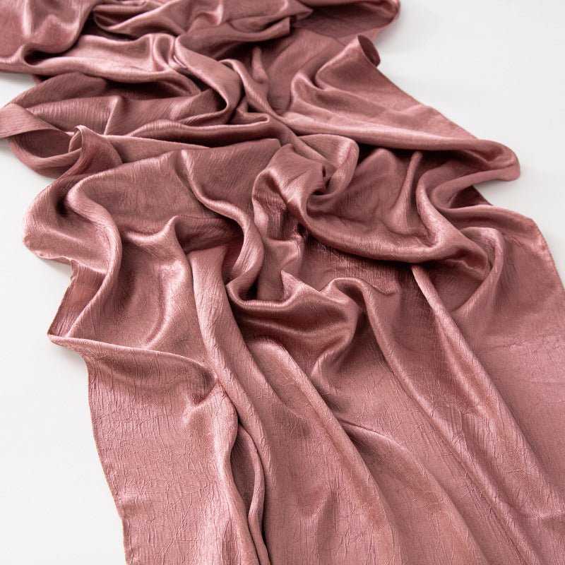 MH065 Bark Wrinkled Glossy Satin Imitation Silk - Mariam's Collection