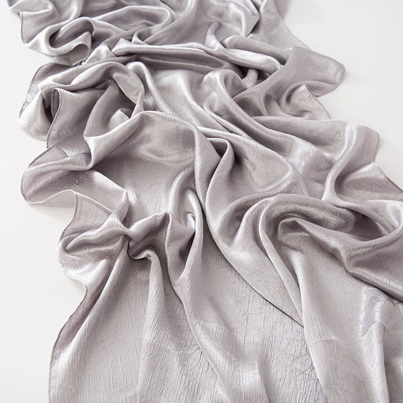 MH065 Bark Wrinkled Glossy Satin Imitation Silk - Mariam's Collection