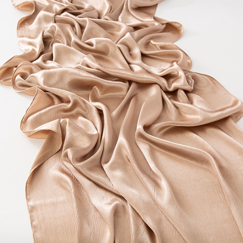 MH065 Bark Wrinkled Glossy Satin Imitation Silk - Mariam's Collection