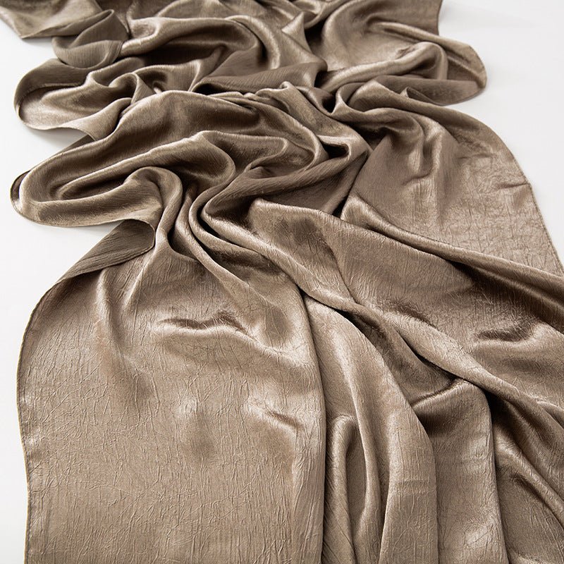 MH065 Bark Wrinkled Glossy Satin Imitation Silk - Mariam's Collection