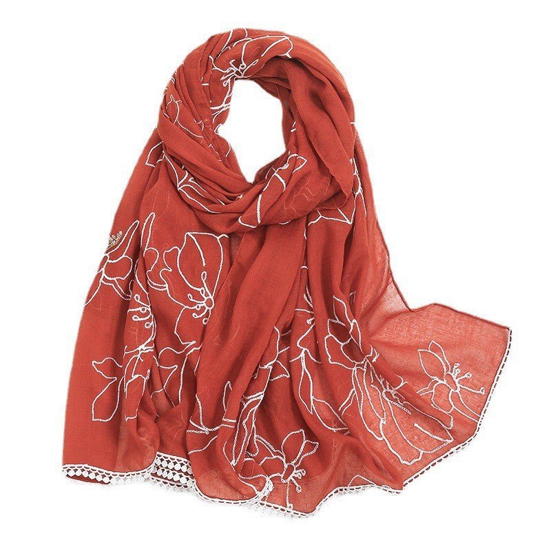 MH071 Cotton And Linen Printed Hijab - Mariam's Collection