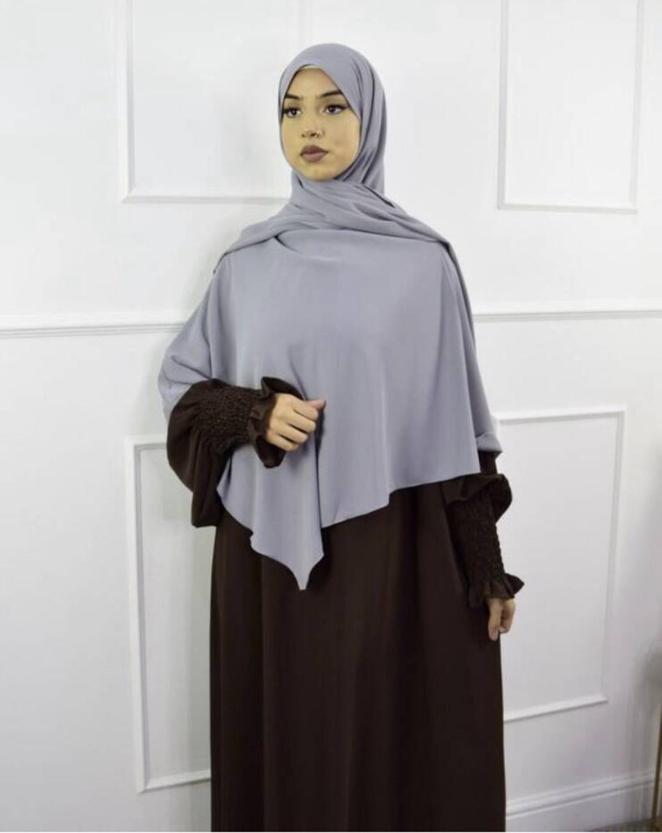 MH082 Fashion Single Layer Hijab Shawl With Scarf - Mariam's Collection