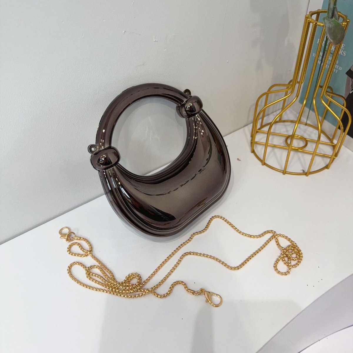 Mini Acrylic Crescent Bag Versatile Stylish Clutch Bag (MAC336) - Mariam's Collection