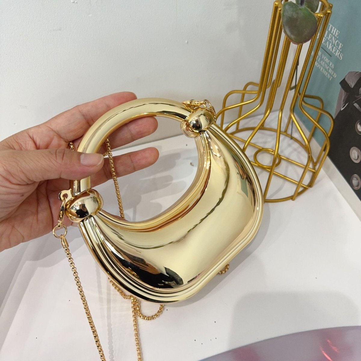 Mini Acrylic Crescent Bag Versatile Stylish Clutch Bag (MAC336) - Mariam's Collection