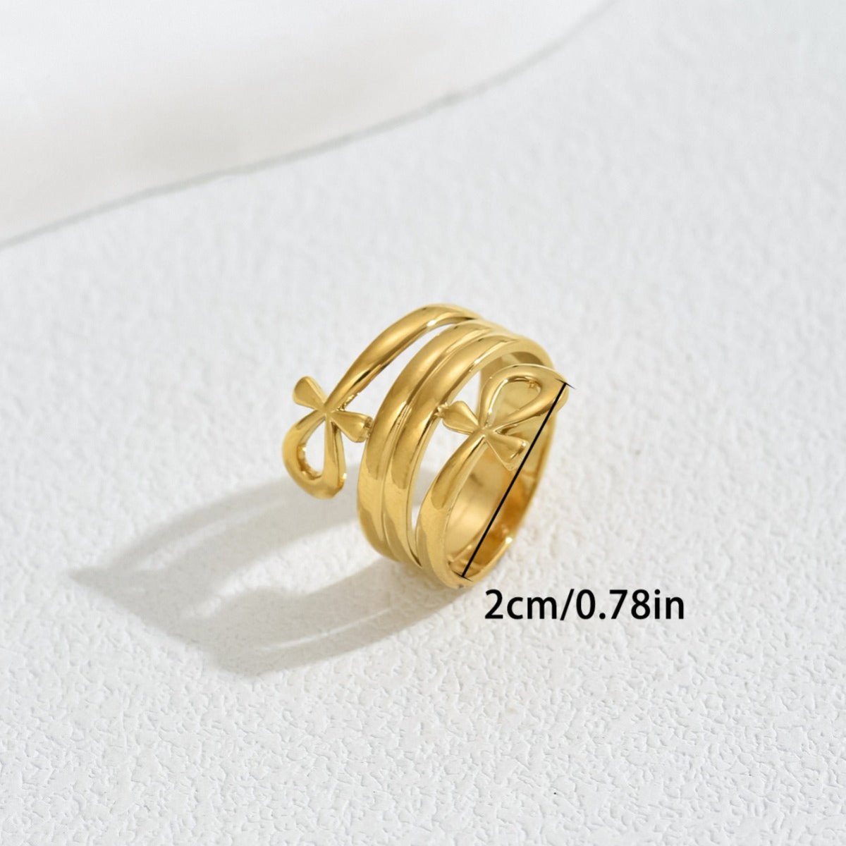 Minimalist Bow Design Statement Ring (MAC411) - Mariam's Collection