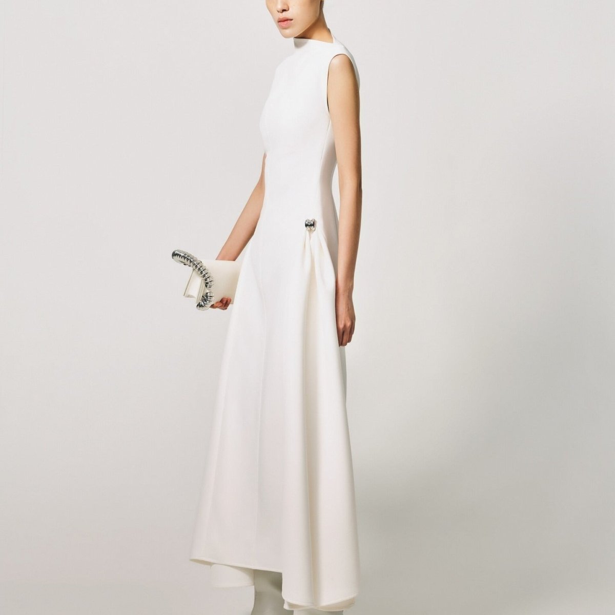 Minimalist Sleeveless Fitted Maxi Dress(MS382) - Mariam's Collection