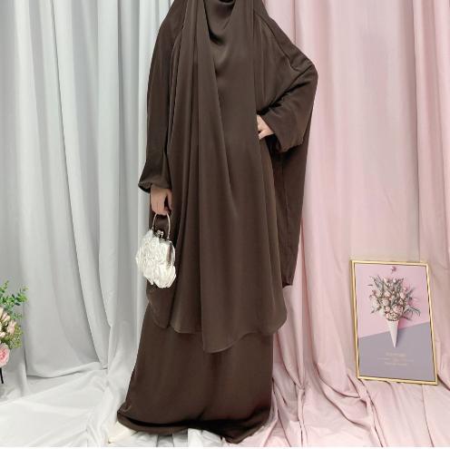 MJ008 Nida Fabric 2 - Piece Set Jilbab - Mariam's Collection