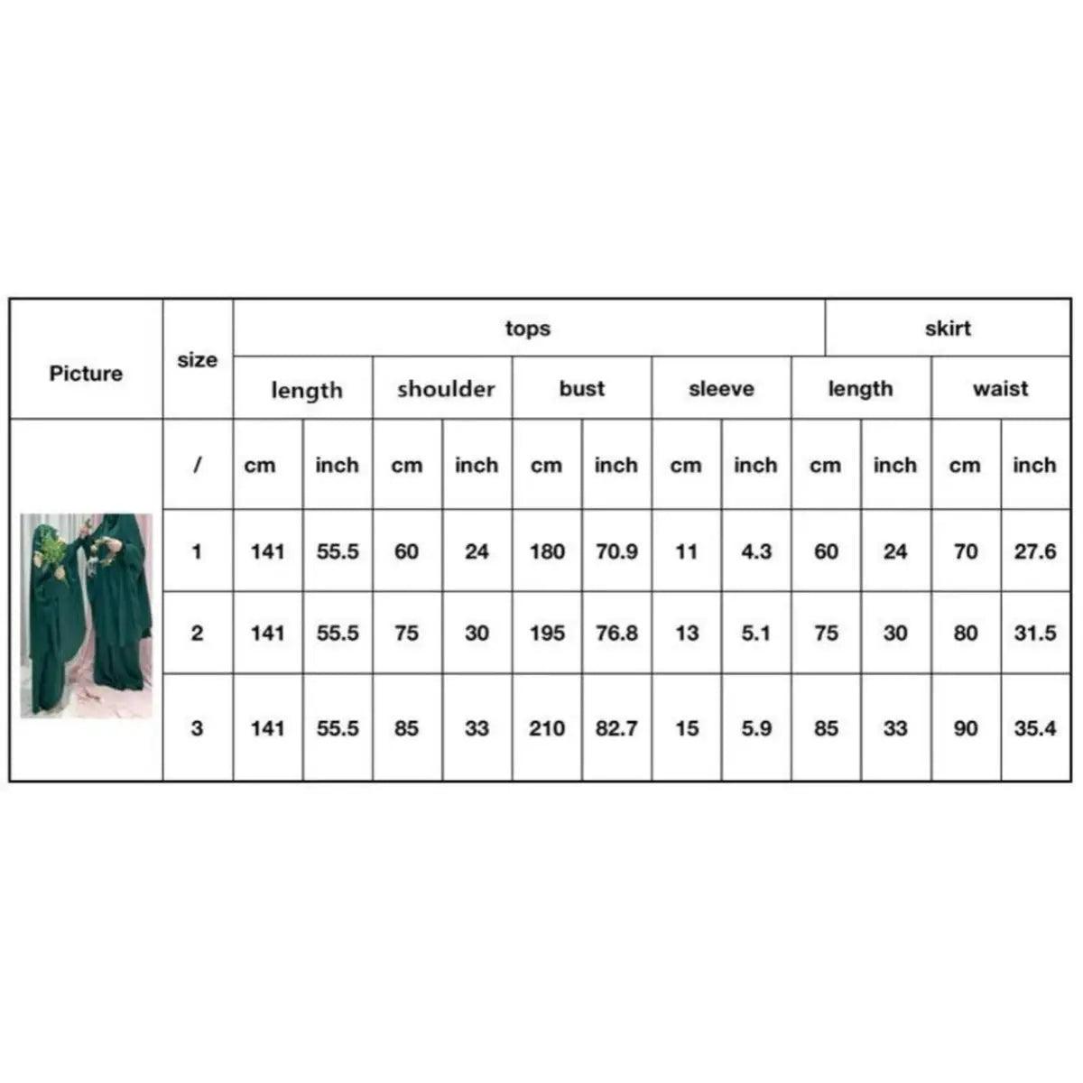 MJ008 Nida Fabric 2-Piece Set Jilbab With Pockets - Mariam's Collection