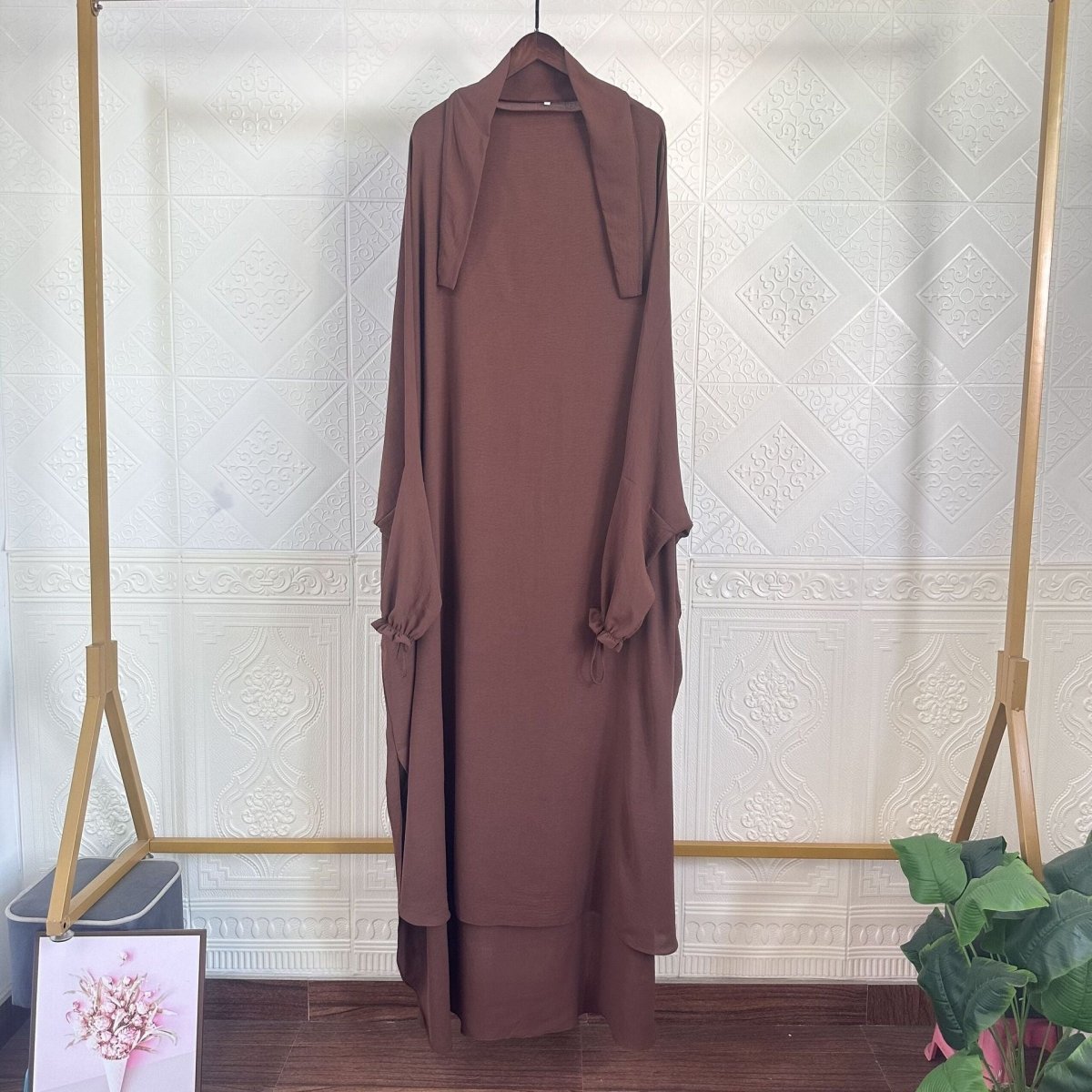 MJ016 Solid Color Jilbab with Pocket - Mariam's Collection