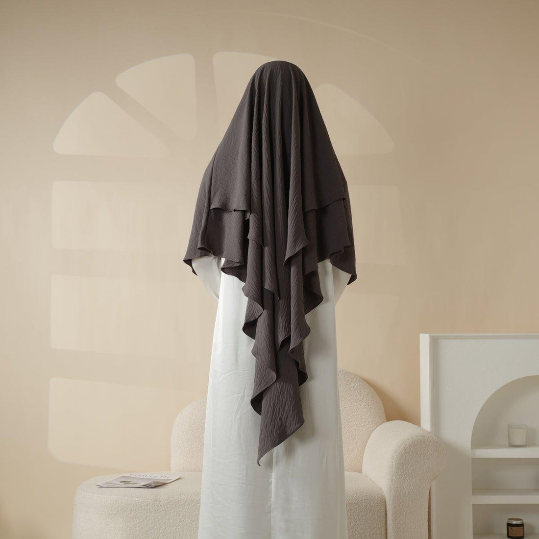 HSJ01 Muslim ICE SILK CREPE Khimar