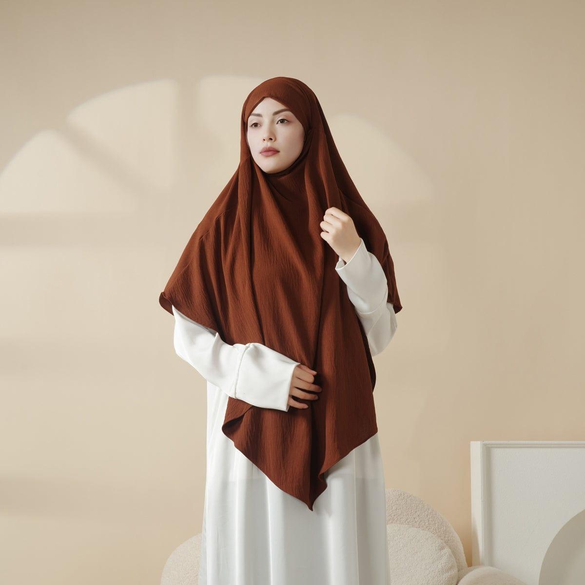 MK014 Comfort Crepe One Layer Khimar - Mariam's Collection