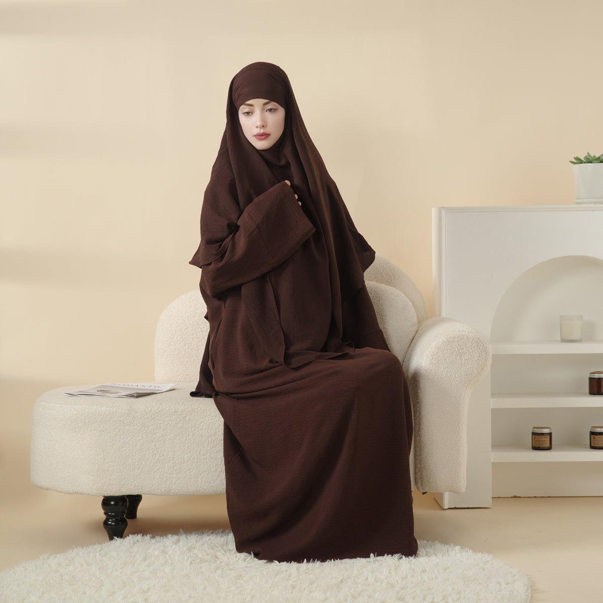 MK015 New Crepe Set Khimar - Mariam's Collection