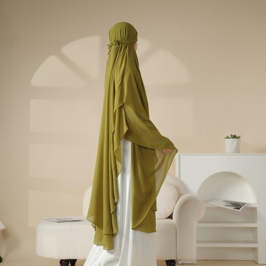 Double Layer Soft Georgette Khimar main image 1
